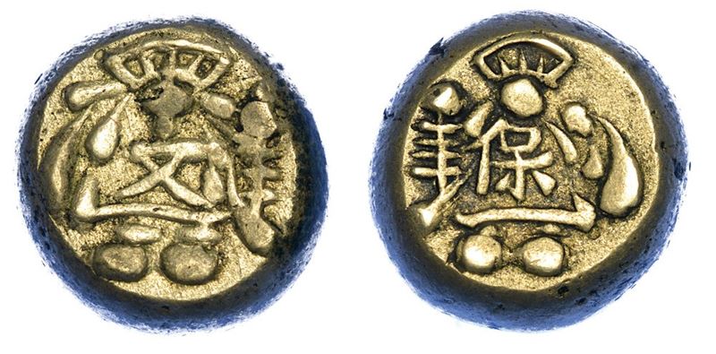 GIAPPONE - ERA TEMPO, 1837-1858. Mameita Gin.  - Auction Numismatics - I - Cambi Casa d'Aste