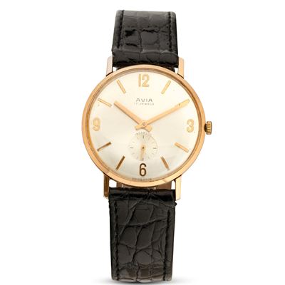 Solo Tempo in Oro Giallo 18k Carica Manuale, Quadrante Argentè Numeri Arabi con Piccoli Secondi, ...