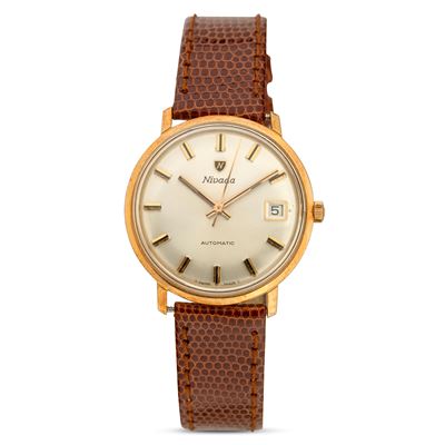 Solo Tempo in Oro Giallo 18k Carica Automatica con Datario, Quadrante Argentè Indici Applicati, 3...