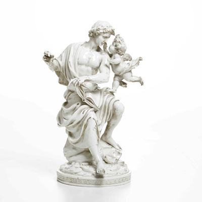 Figura di San Giovanni Evangelista.italia, Manifattura Cappè, XX Secolo.