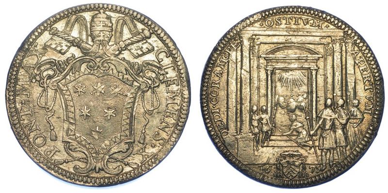 ROMA. CLEMENTE X, 1670-1676. Testone 1675. Anno Santo.  - Auction Numismatics - I - Cambi Casa d'Aste