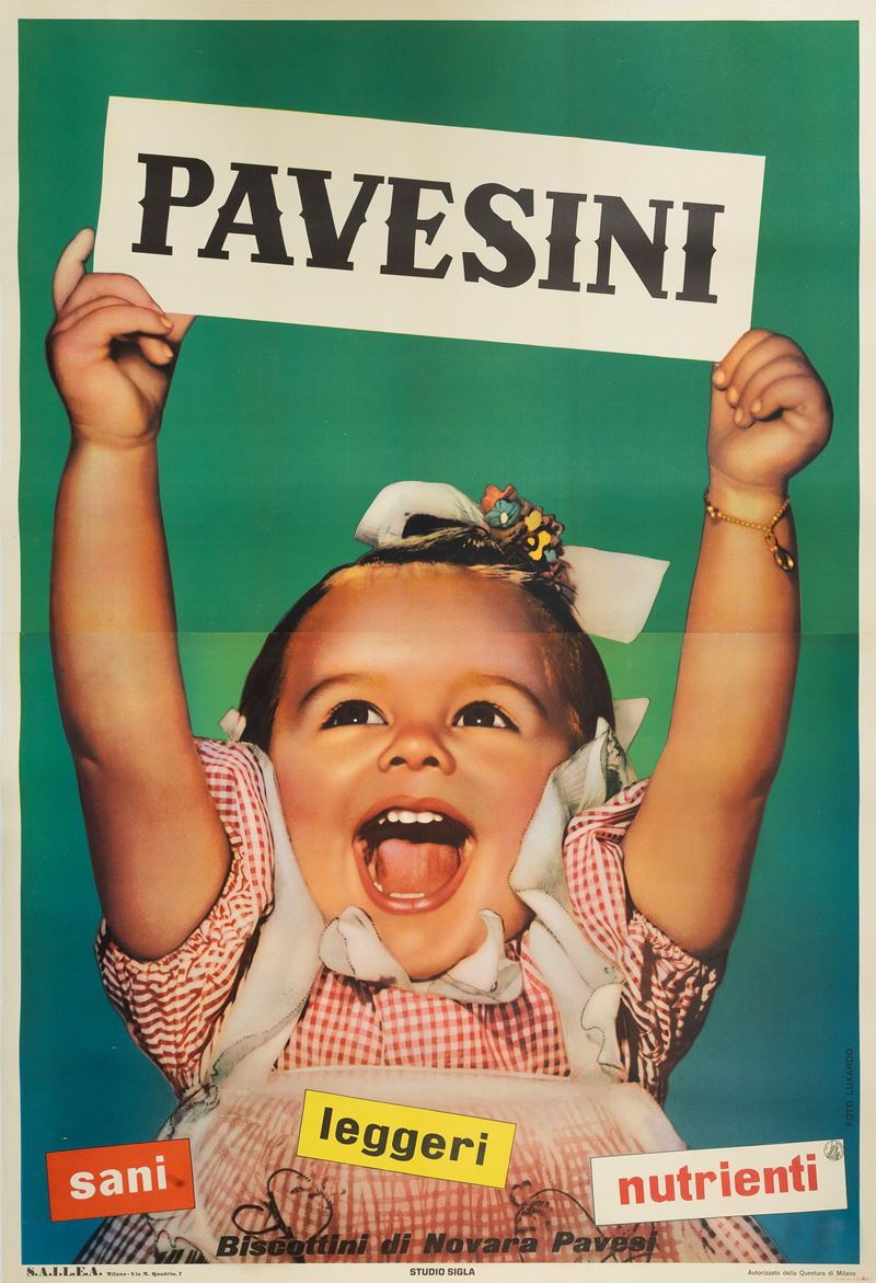 Elio Luxardo : Biscotti Pavesini  - Auction POP Culture and Vintage Posters - Cambi Casa d'Aste