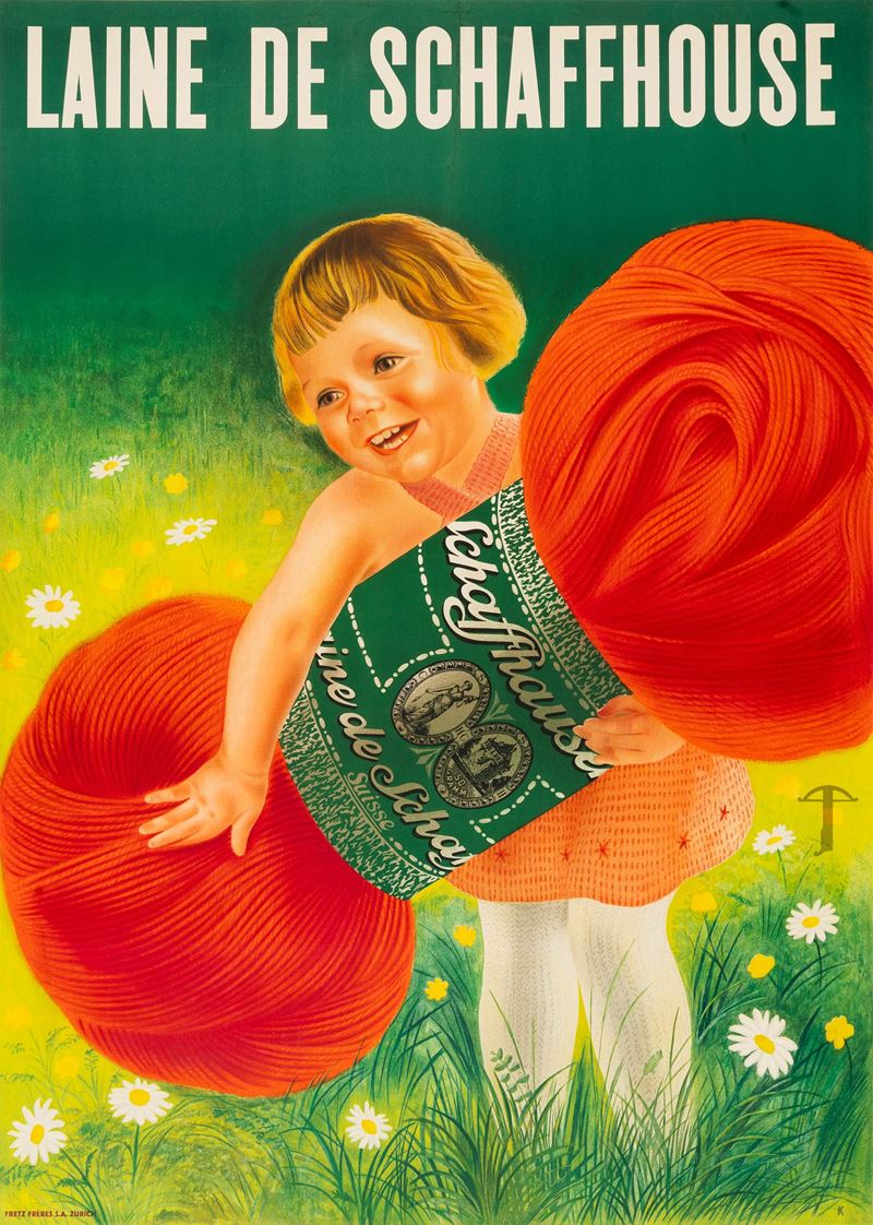 Anonimo : Laine De Schaffhouse  - Auction POP Culture and Vintage Posters - Cambi Casa d'Aste