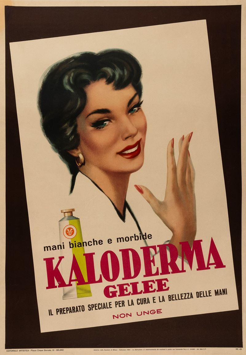 Anonimo : Crema Kaloderma Gelee  - Auction POP Culture and Vintage Posters - Cambi Casa d'Aste