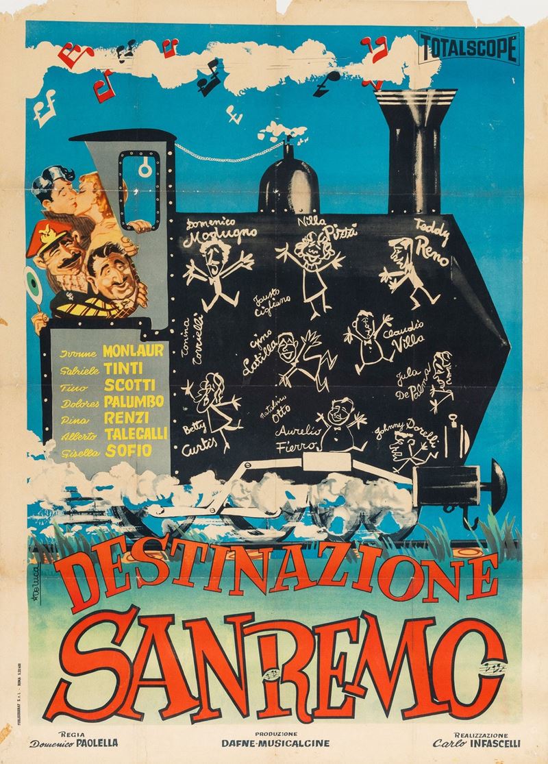 De Luca : Destinazione Sanremo  - Auction POP Culture and Vintage Posters - Cambi Casa d'Aste