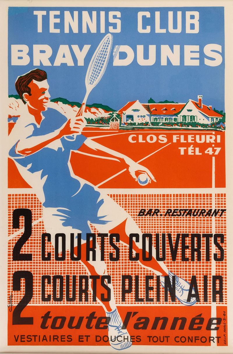 C. Guion : Tennis Club Bray Dunes  - Asta Pop Culture e Manifesti - Cambi Casa d'Aste