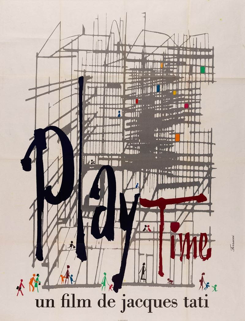 Ren&#232; Ferracci : Playtime, un film de Jacques Tati  - Asta Pop Culture e Manifesti - Cambi Casa d'Aste