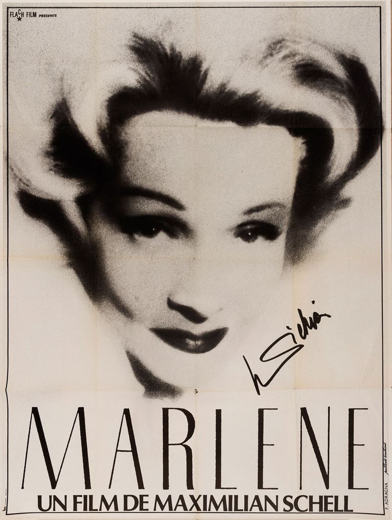 F. Adragna/Publicit&#232; Tinchant : Marlene, un film de Maximilian Schell  - Auction POP Culture and Vintage Posters - Cambi Casa d'Aste