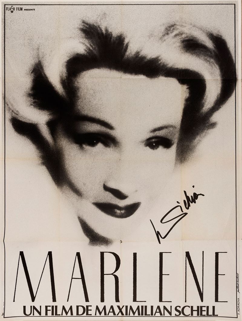 F. Adragna/Publicitè Tinchant : Marlene, un film de Maximilian Schell  - Auction POP Culture and Vintage Posters - Cambi Casa d'Aste