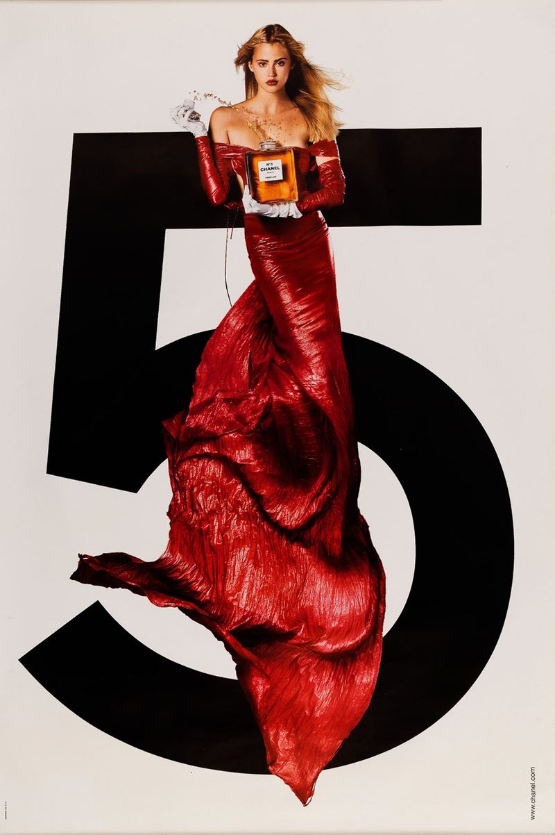 Jean Paul Goude : Chanel 5 (model Estrella Ward)  - Asta Pop Culture e Manifesti - Cambi Casa d'Aste