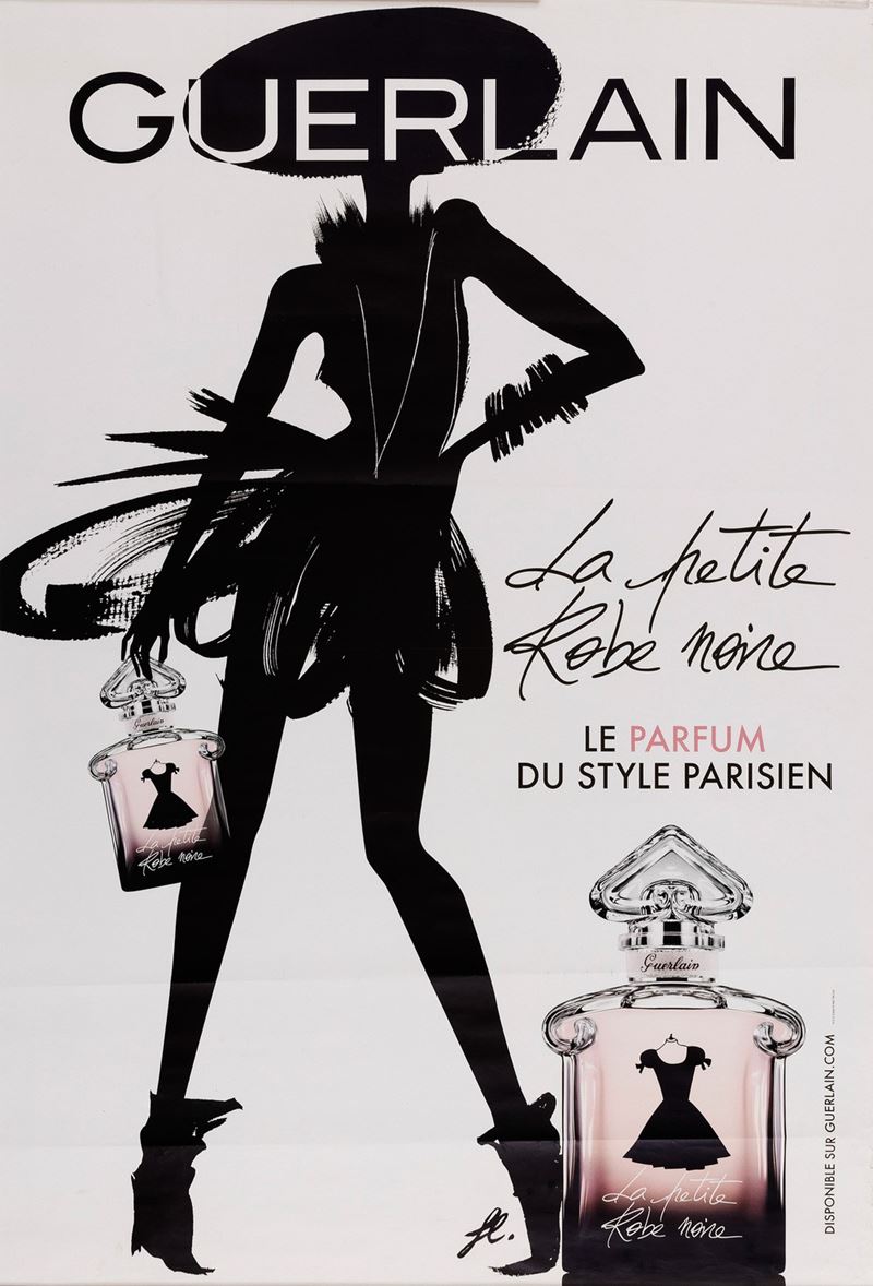 Kuntzel et Deygas : Guerlain Paris, parfum La petite robe noire  - Auction POP Culture and Vintage Posters - Cambi Casa d'Aste