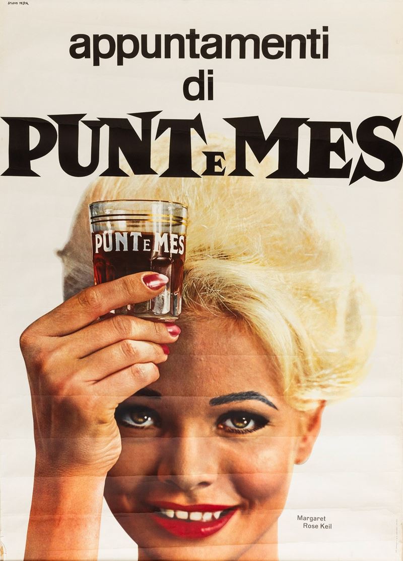 Armando Testa : Punt e Mes- Margaret Rose Keil.  - Auction POP Culture and Vintage Posters - Cambi Casa d'Aste