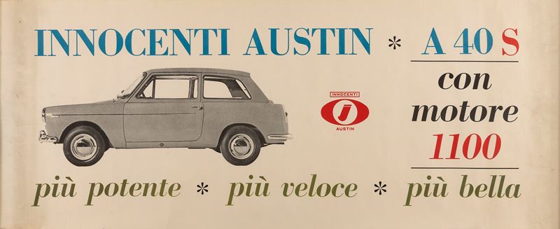 Anonimo : Innocenti Austin A40S  - Auction POP Culture and Vintage Posters - Cambi Casa d'Aste