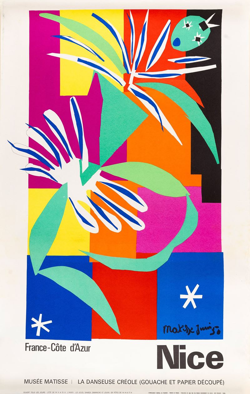 Henri Matisse : Nice Cote d'Azur - France  - Auction POP Culture and Vintage Posters - Cambi Casa d'Aste