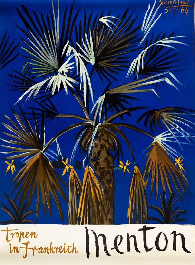 Graham Sutherland : Menton - France  - Auction POP Culture and Vintage Posters - Cambi Casa d'Aste