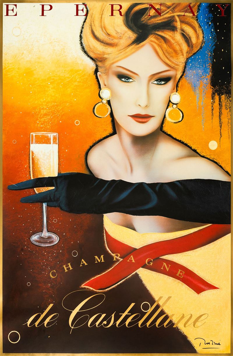 Courbouleix "Razzia" Gerard : Champagne - De Castellane  - Auction POP Culture and Vintage Posters - Cambi Casa d'Aste