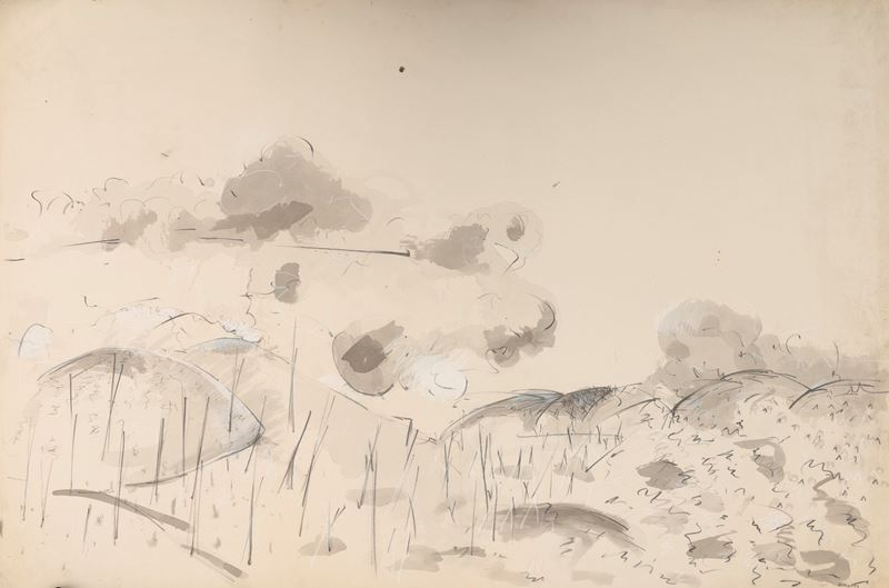 Bickley (?) Senza titolo  (1979)  - tecnica mista su carta - Auction Modern & Contemporary - Cambi Casa d'Aste