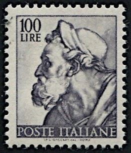 1961, Repubblica Italiana, lire 100 “Michelangiolesca” senza filigrana