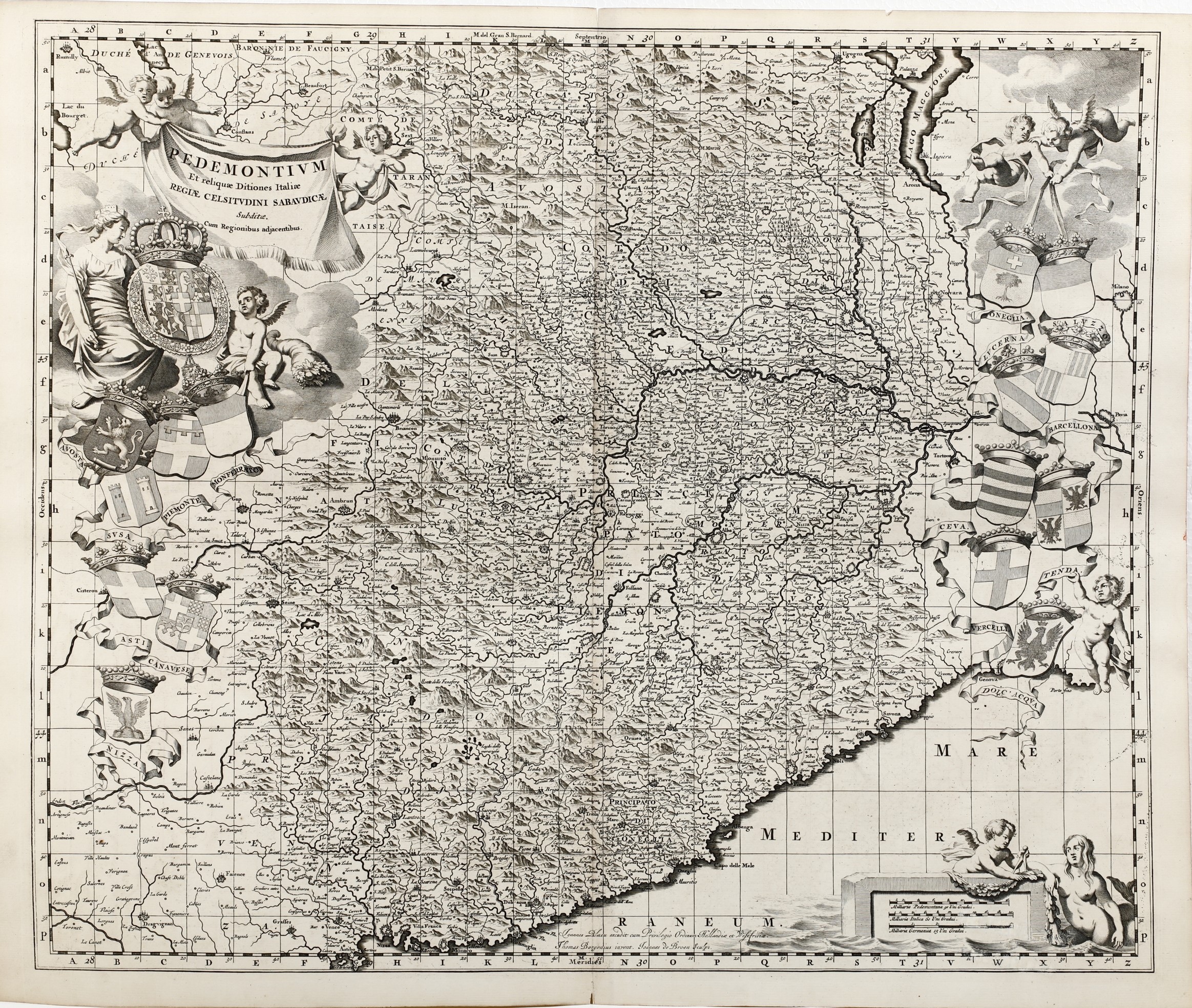 Johan Blaeu - Blaeu Johan Nouveau Theatre Du Piemont Et De la Savoye. Ou Description Exacte De Le...