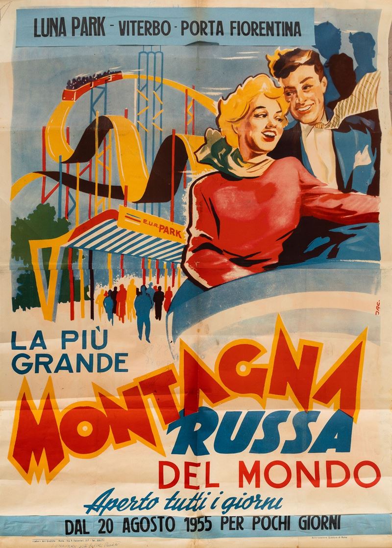 Anonimo : La più grande Montagna Russa del mondo.  - Auction POP Culture and Vintage Posters - Cambi Casa d'Aste