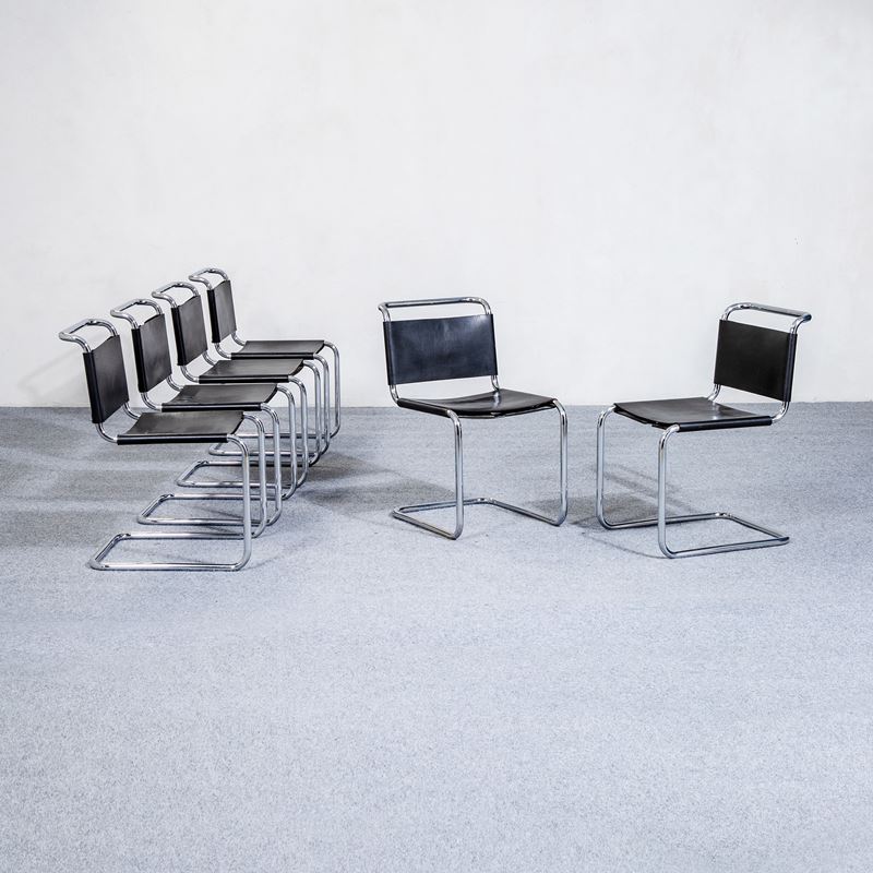 Marcel Breuer : Sei sedie mod. B33  - Auction Made in Gavina - Cambi Casa d'Aste