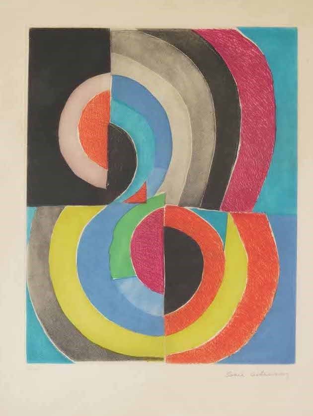 Sonia Delaunay : Color Explosion 1  (1970)  - acquaforte acquatinta - Asta Prints & Multiples  - Cambi Casa d'Aste
