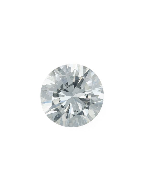 Brilliant-cut diamond weight 2.00 carats, color H, clarity VVS2, fluorescence strong blue. Gemmological Report RAG Torino n. DV23177