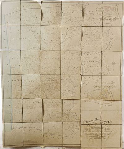 Grande Pianta di Cabreo 9 Fogli Relativa alle Tenute di Bolgheri, Catagneto e Castiglioncello.