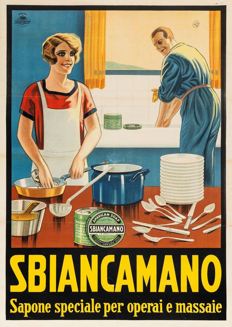 Sandro Propezi : Sbiancamano  - Auction POP Culture and Vintage Posters - Cambi Casa d'Aste