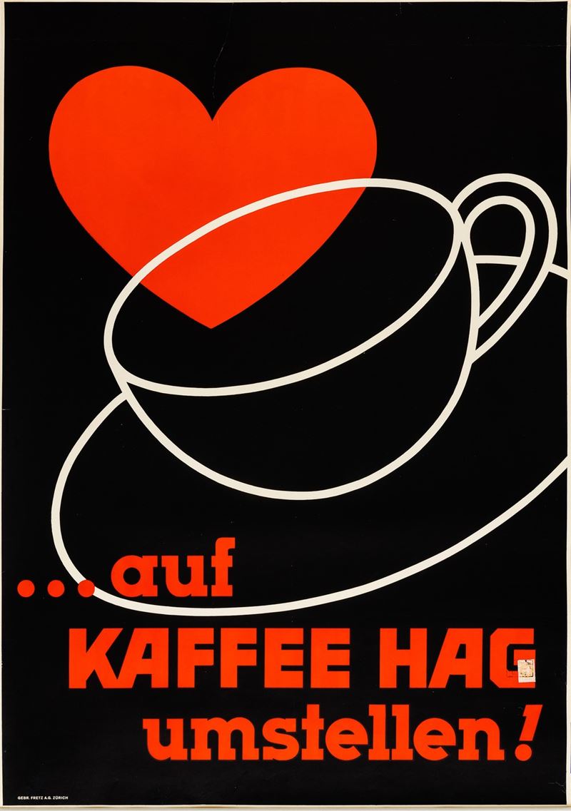Anonimo : Auf Kaffe Hag umstellen!  - Auction POP Culture and Vintage Posters - Cambi Casa d'Aste
