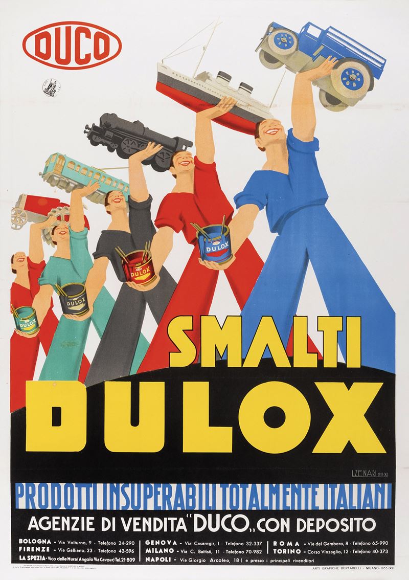 Luigi Zenari : Duco Smalti Dulox  - Auction Vintage Posters - Cambi Casa d'Aste