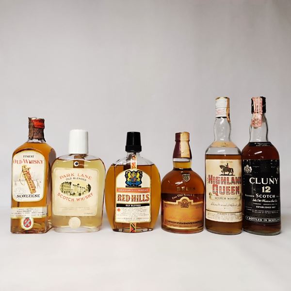 Old Whisky, Park Lane, Red Hills, Bell's, Highland Queen, Cluny, Scotch Whisky