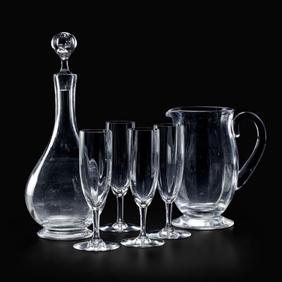 Servizio di Calici “montaigne”francia, Manifattura Baccarat, XX Secolo