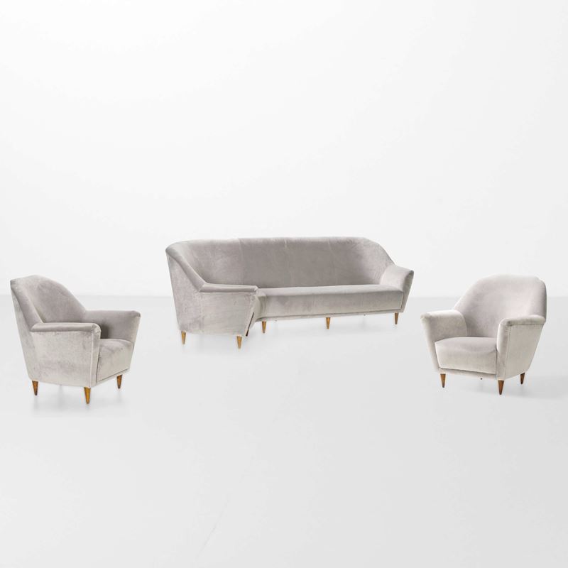 Ico Parisi : Salotto composto da divano e poltrone  - Auction Design - Cambi Casa d'Aste