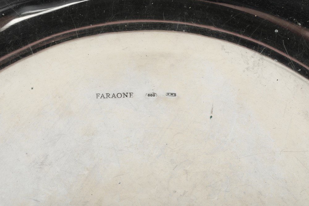 Insieme di Coppia di Ciotole. Argenteria Milanese del XX Secolo, Argentiere Faraone e Tastevin, A...