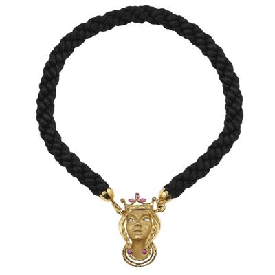 Girocollo con Pendente/spilla con Diamanti e Rubini