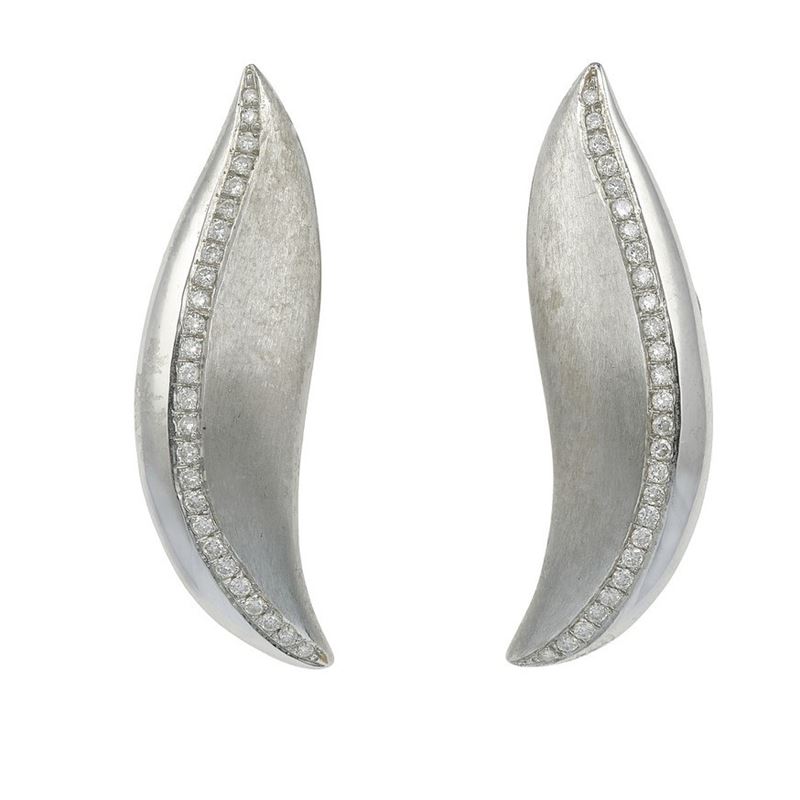 Orecchini con diamanti  - Asta Gioielli - Cambi Casa d'Aste