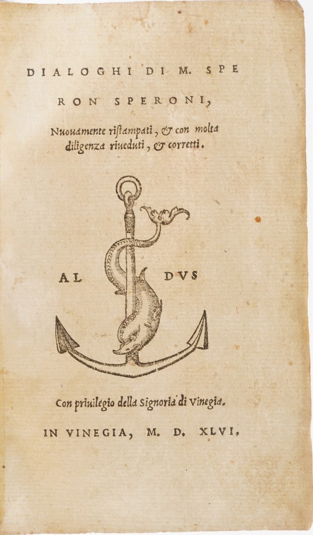 Sperone Speroni. Dialoghi, Venezia 1546.