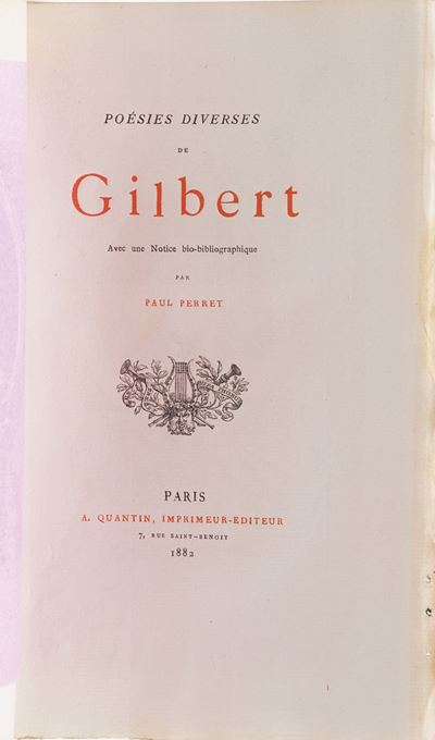 Autori Vari. Poesies Diverses, Paris Quantin, Fine Secolo XIX.