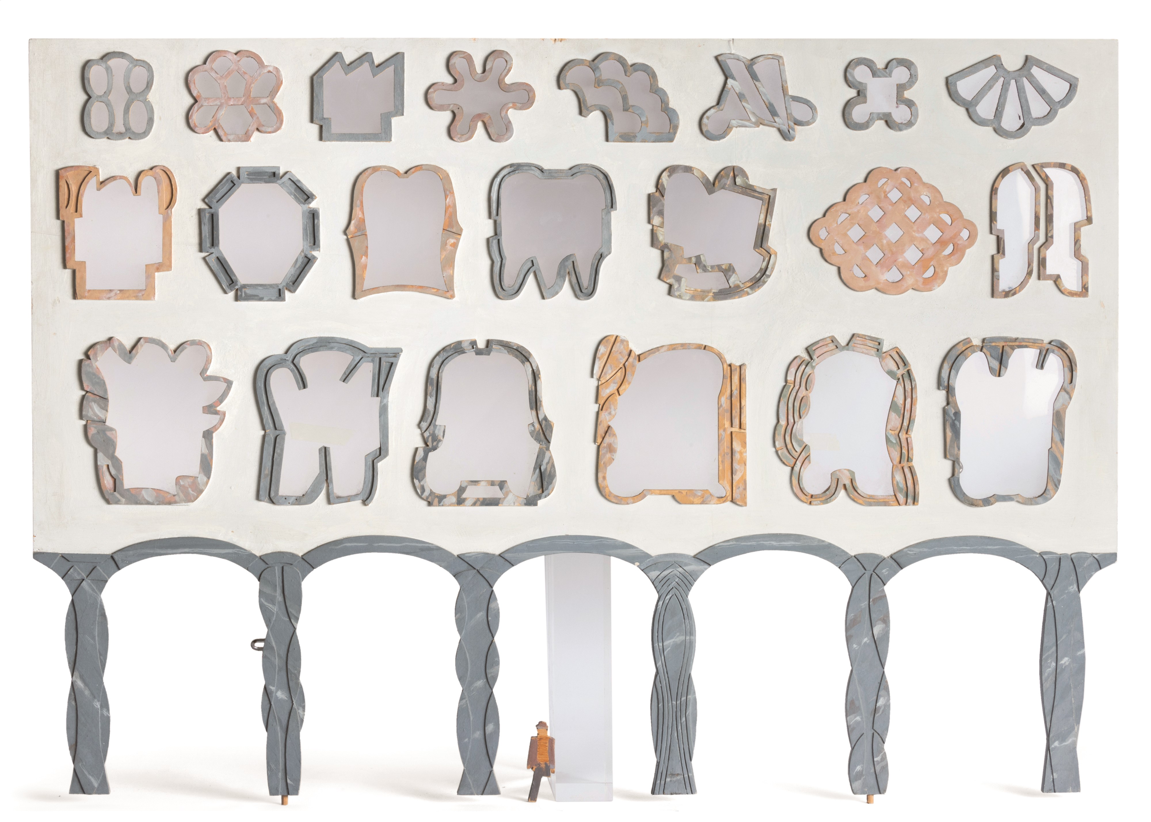 Pietro Consagra - Progetto di facciata per il Palazzo Comunale di Mazara del Vallo, legno dipinto...