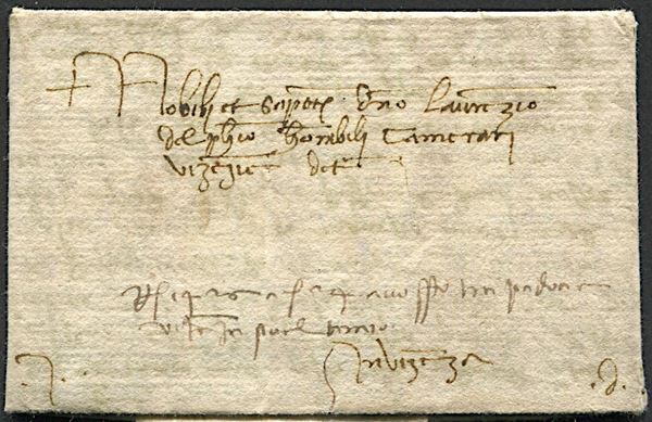 1426, Repubblica di Venezia, lettera di un foglio da Venezia per Vicenza del 23 agosto 1426