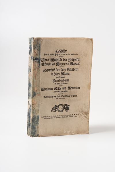 Johannes Pfeffer, Raccolta di scritti giuridici e amministrativi riguardanti i Comuni delle Tre L...
