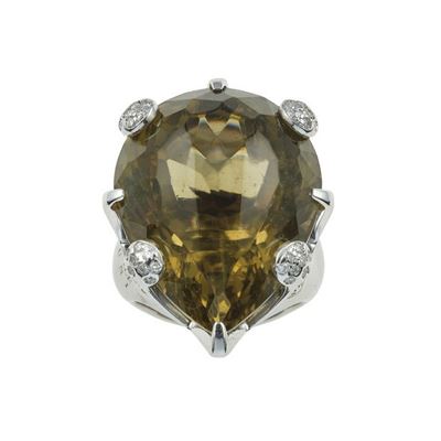 Pasquale Bruni. Anello "sissi" con Quarzo Fumè