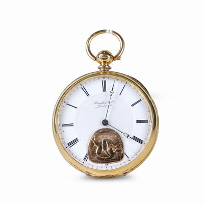 Orologio Erotico in Oro con Automi, Quadrante Firmato Bradley & Co, Liverpool