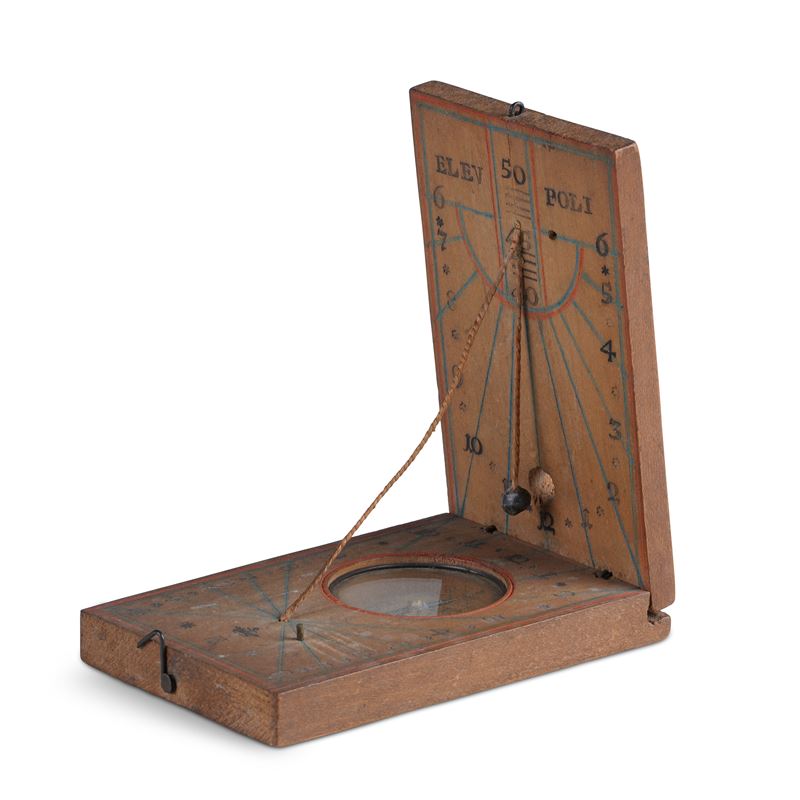 Antico orologio solare tascabile,  probabilmente ancora XVIII secolo  - Auction Pendulum and clocks - Cambi Casa d'Aste