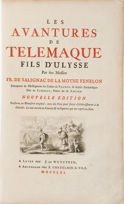 Fènelon, F. De Salignac De la Mothe. Les Avantures De téLémaque, Fils D'ulysse. Nouvelle Édition....