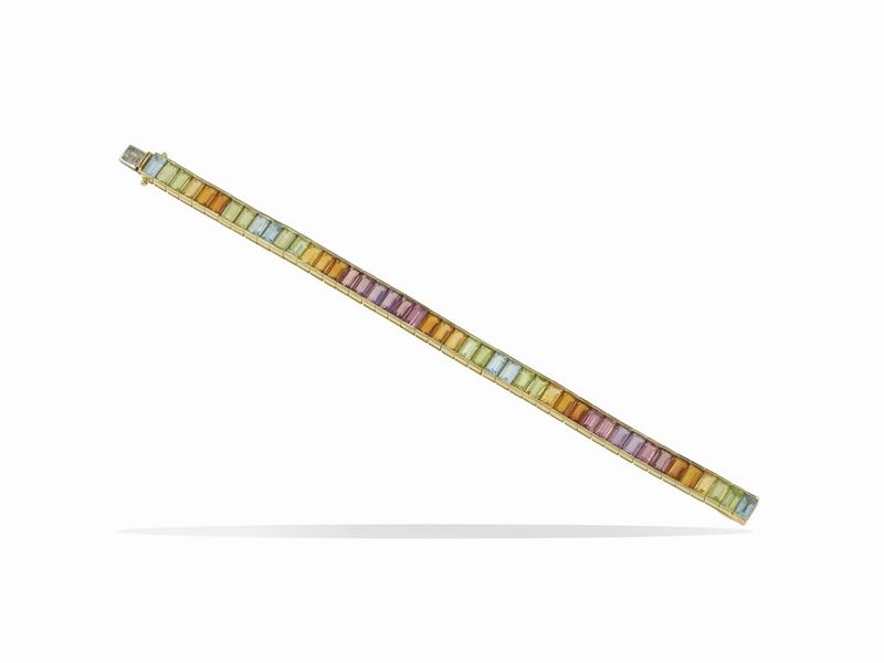 Gem-set line bracelet  - Auction Fine Jewels - Cambi Casa d'Aste