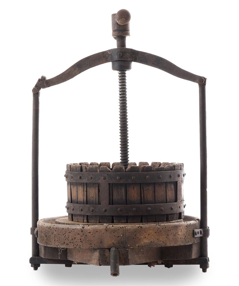 Pressa in legno e ferro battuto  - Auction Antique - Cambi Casa d'Aste