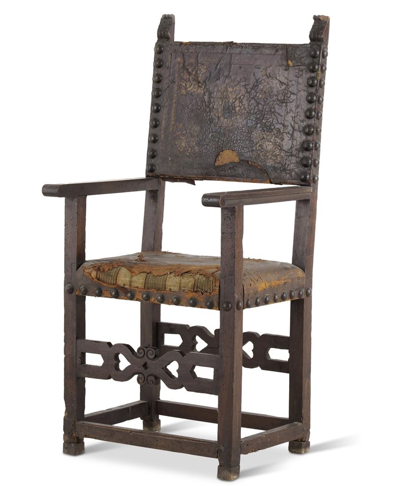 Poltrona in legno intagliato  - Asta Antiquariato - Cambi Casa d'Aste