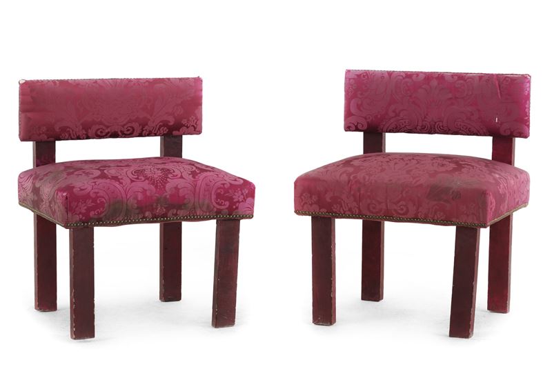 Coppia di sedie in legno. XX secolo  - Asta Occasioni d'Antiquariato - Cambi Casa d'Aste